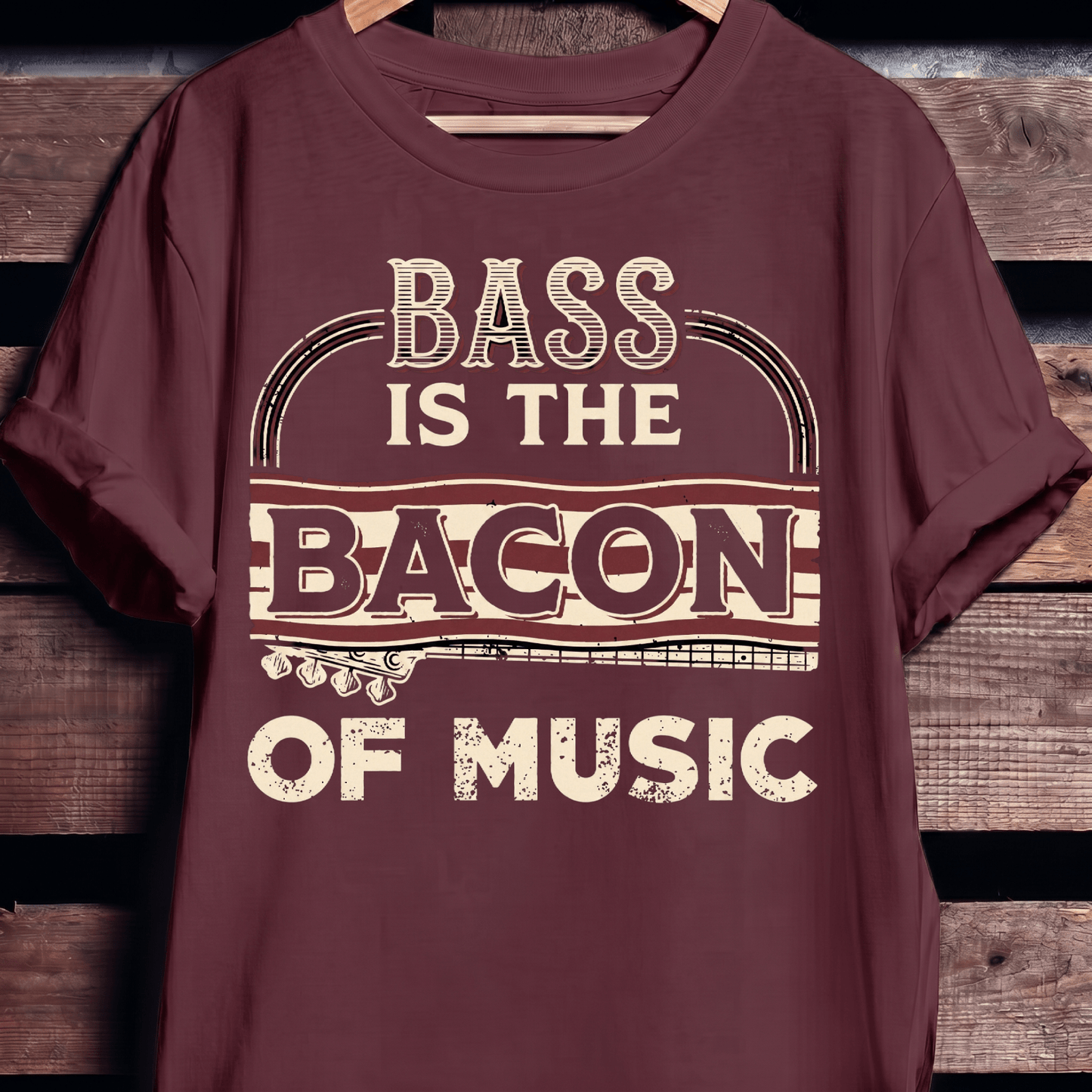 Bass Is The Bacon Of Music Tee - The Music Frontiers