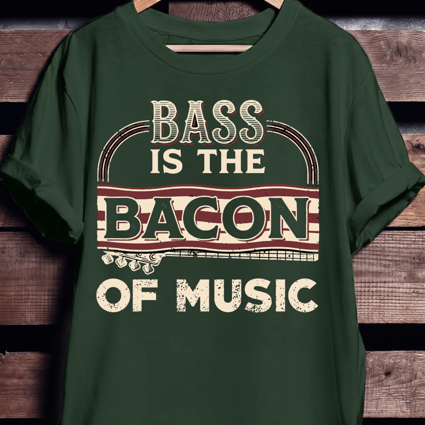 Bass Is The Bacon Of Music Tee - The Music Frontiers