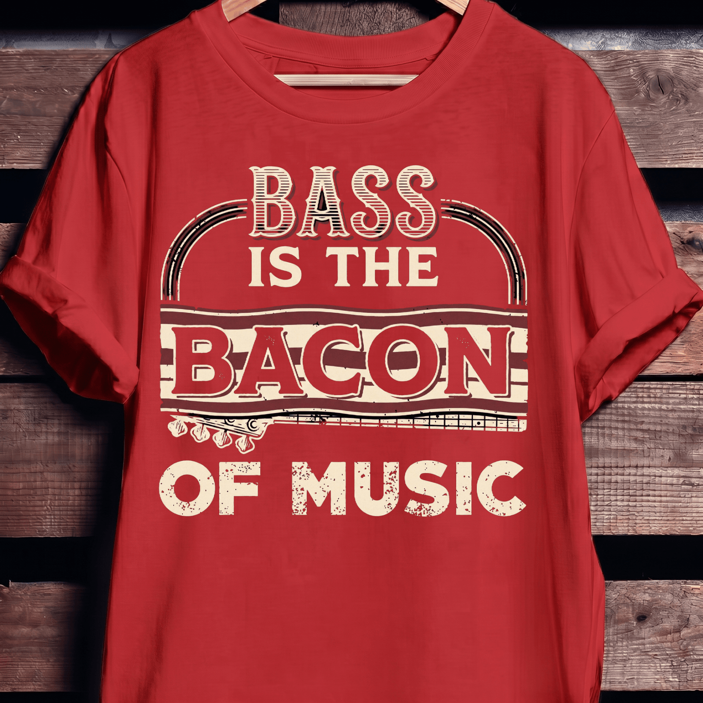 Bass Is The Bacon Of Music Tee - The Music Frontiers