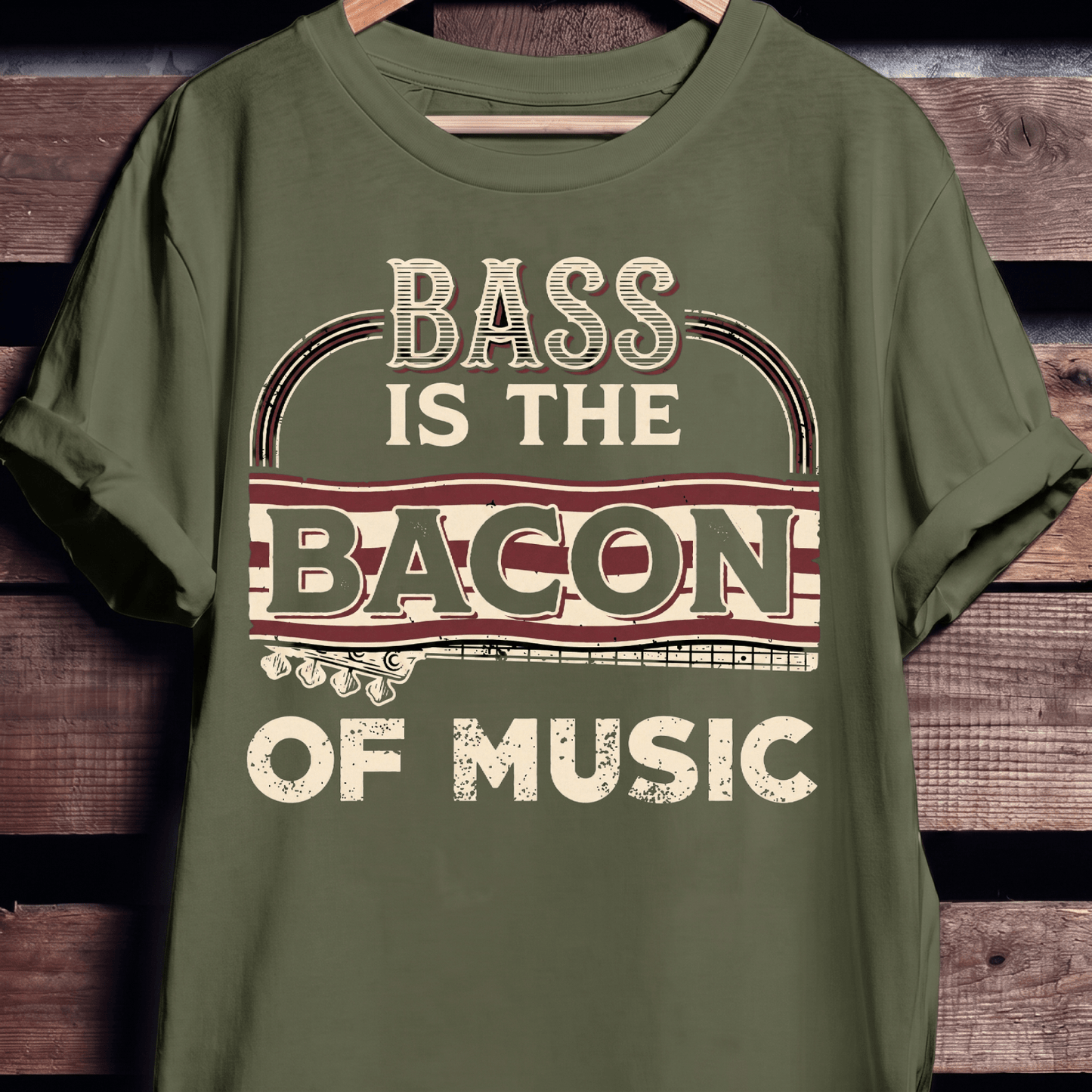 Bass Is The Bacon Of Music Tee - The Music Frontiers