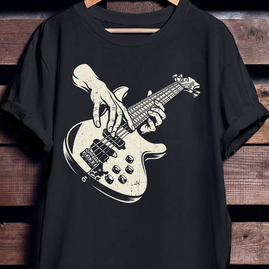 Bass Player Hands Graphic Tee - Unisex Standard T-Shirt