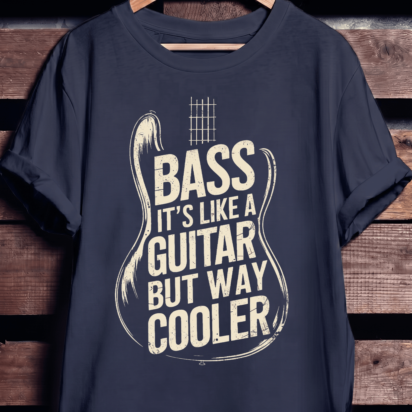 Bass Way Cooler Than Guitar Tee - The Music Frontiers