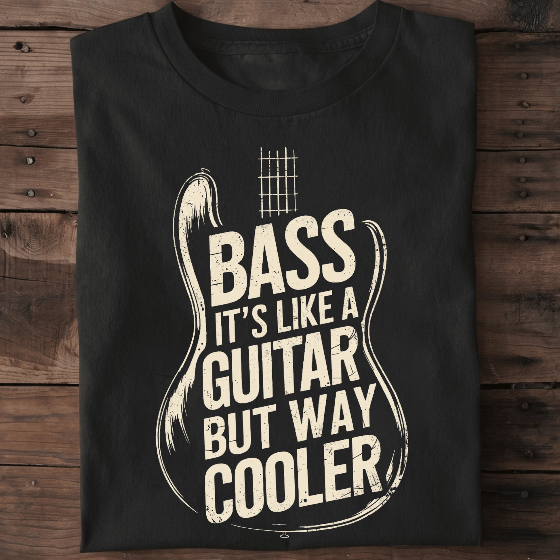 Bass Way Cooler Than Guitar Tee - The Music Frontiers