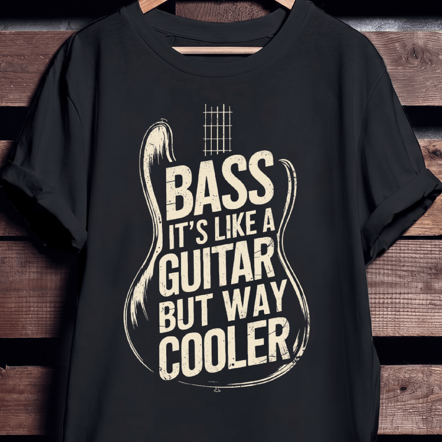Bass Way Cooler Than Guitar Tee - The Music Frontiers