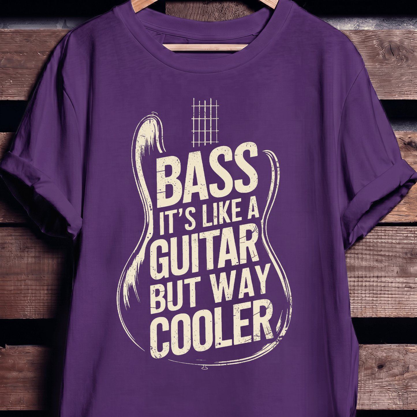 Bass Way Cooler Than Guitar Tee - The Music Frontiers