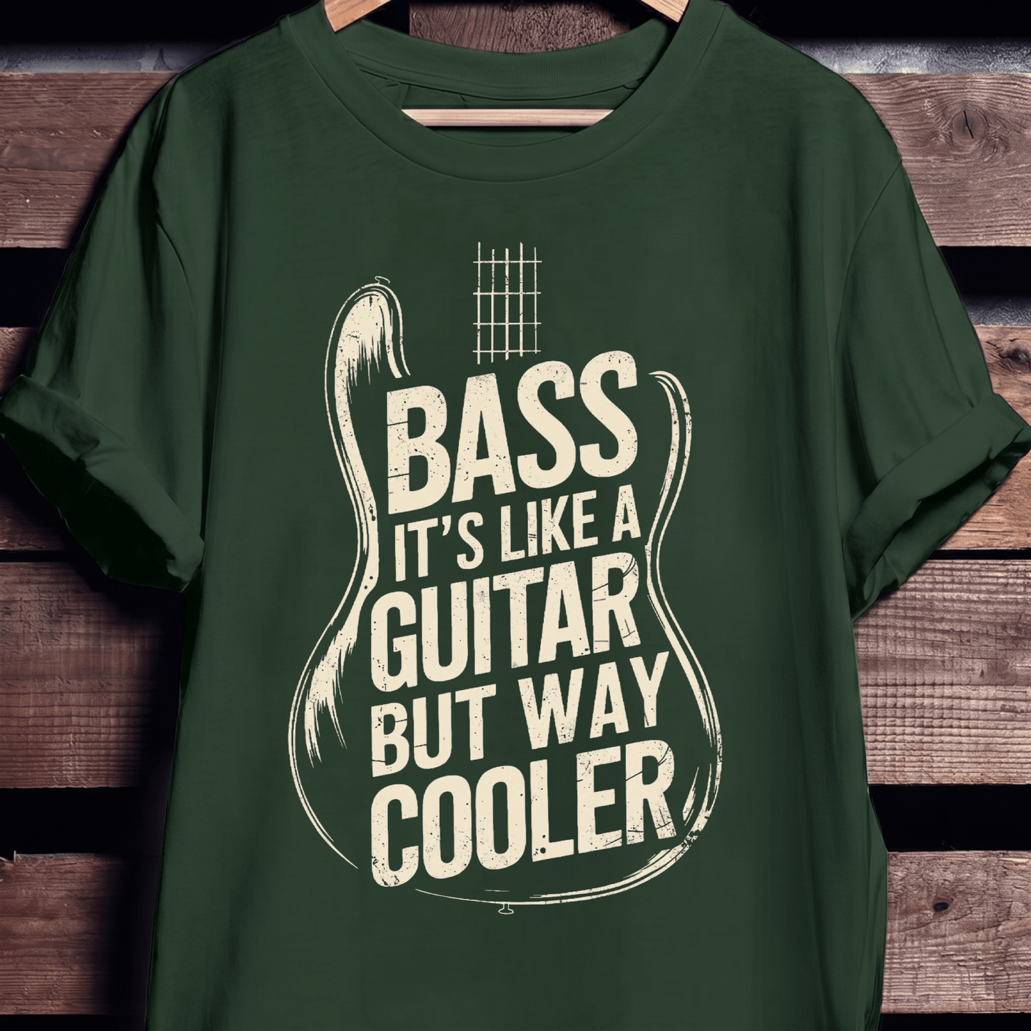 Bass Way Cooler Than Guitar Tee - The Music Frontiers