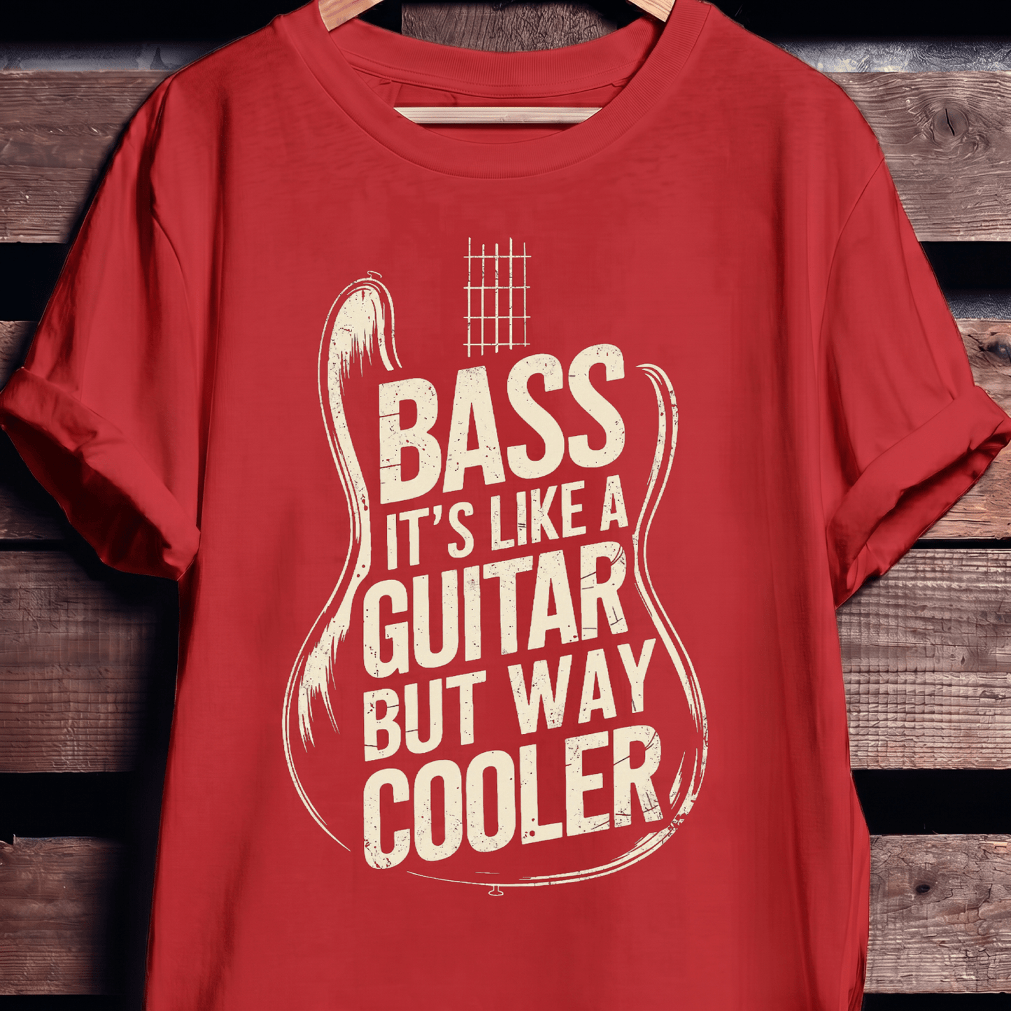 Bass Way Cooler Than Guitar Tee - The Music Frontiers