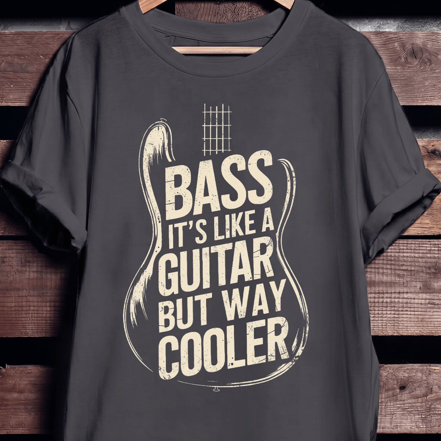 Bass Way Cooler Than Guitar Tee - The Music Frontiers