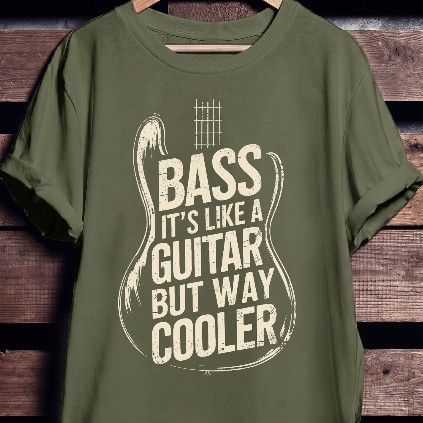 Bass Way Cooler Than Guitar Tee - The Music Frontiers
