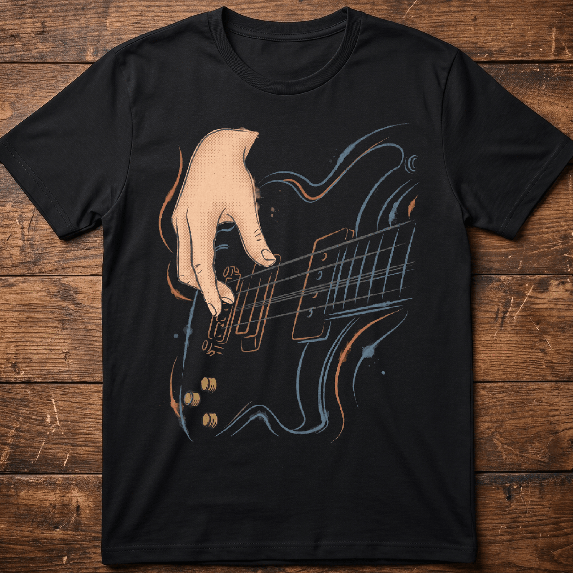 Bassist Hand Rhythm Flow Tee - The Music Frontiers