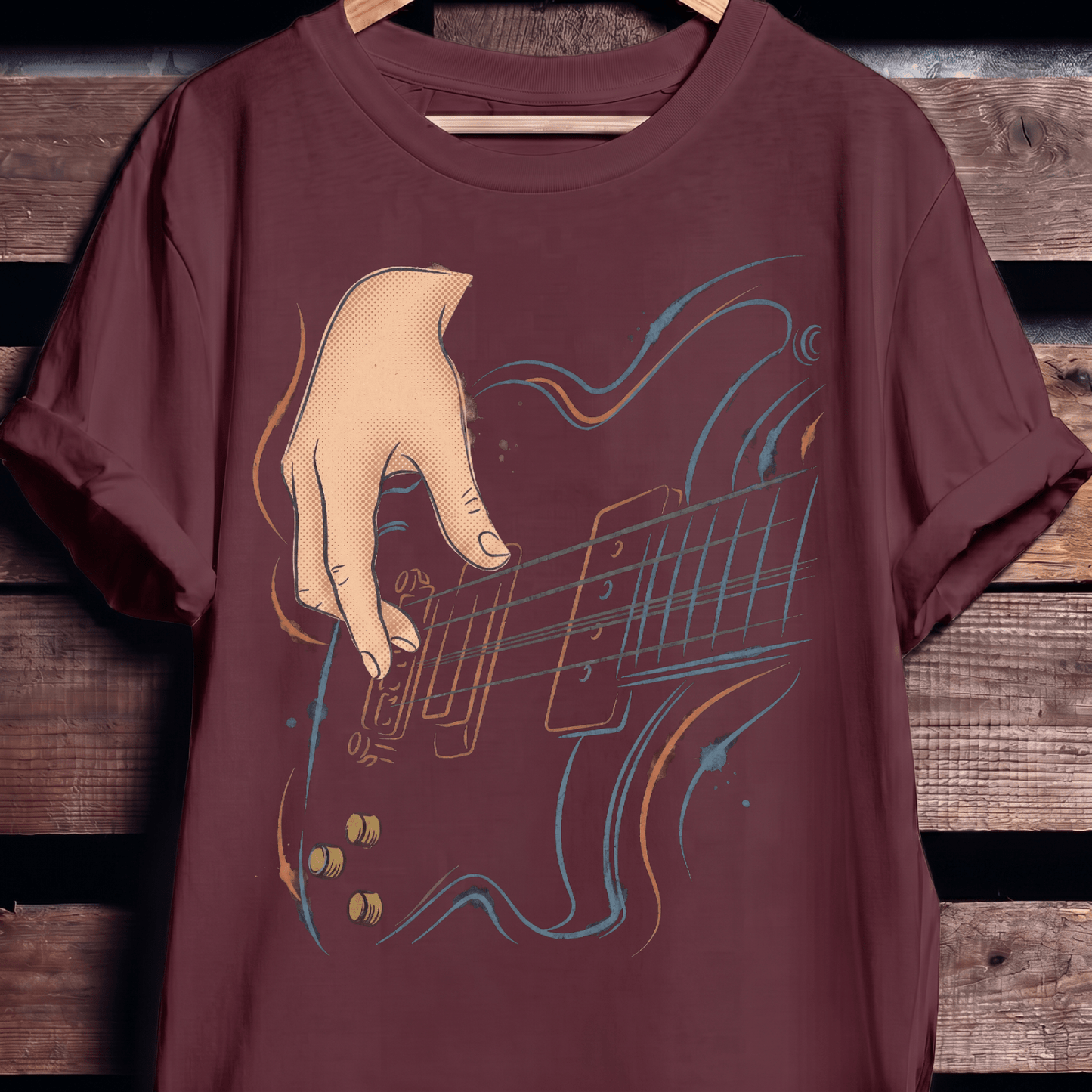 Bassist Hand Rhythm Flow Tee - The Music Frontiers