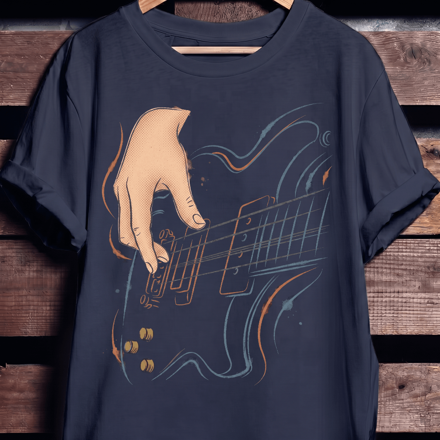 Bassist Hand Rhythm Flow Tee - The Music Frontiers