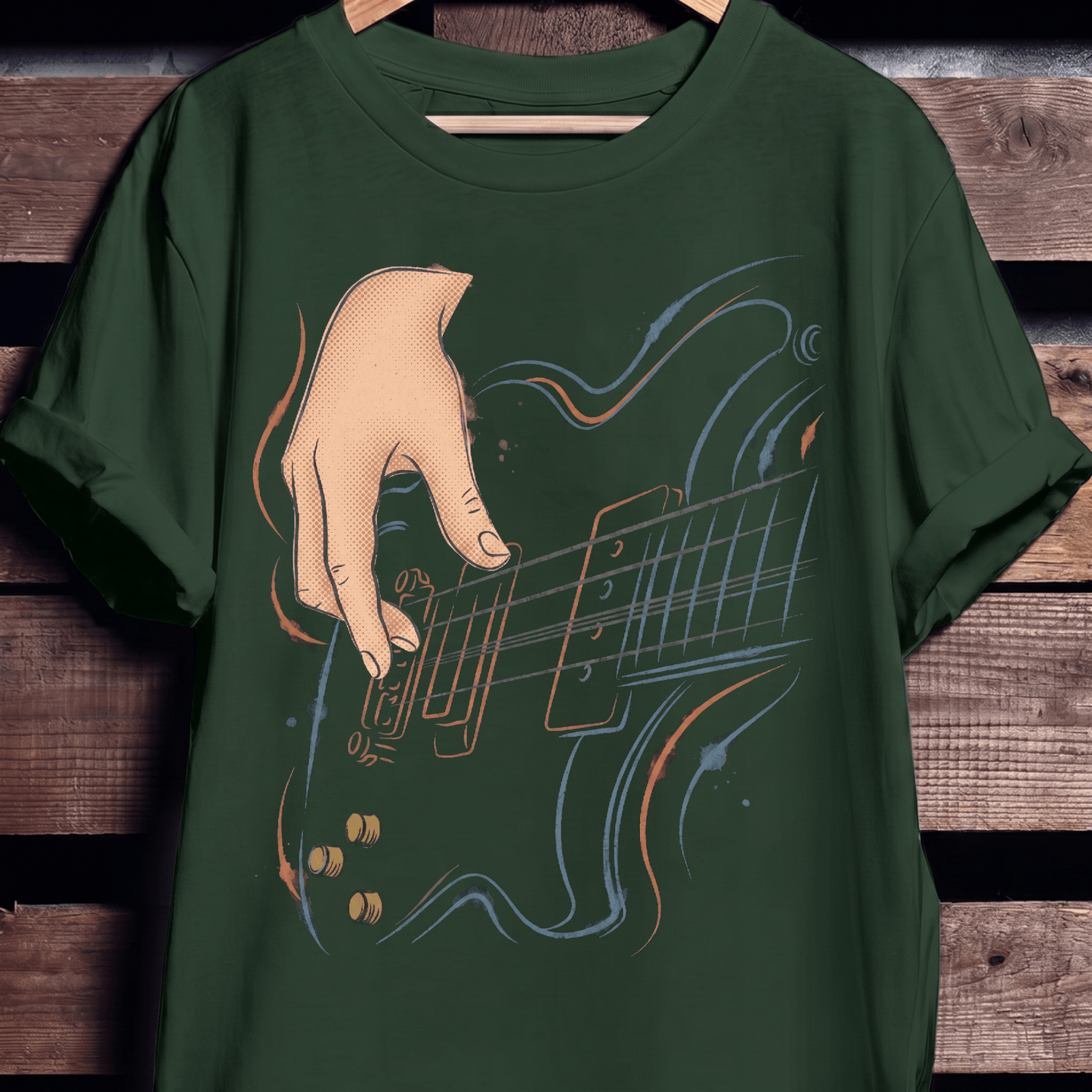 Bassist Hand Rhythm Flow Tee - The Music Frontiers
