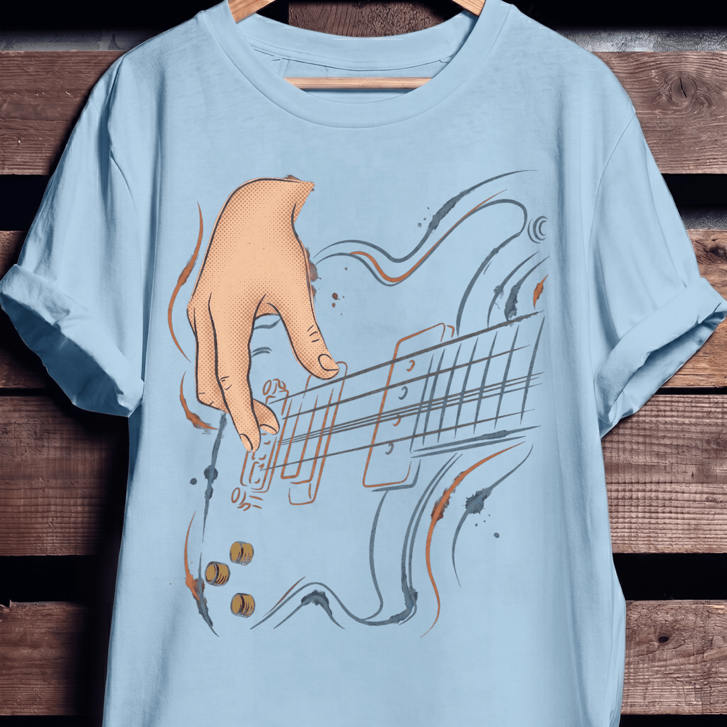 Bassist Hand Rhythm Flow Tee - The Music Frontiers
