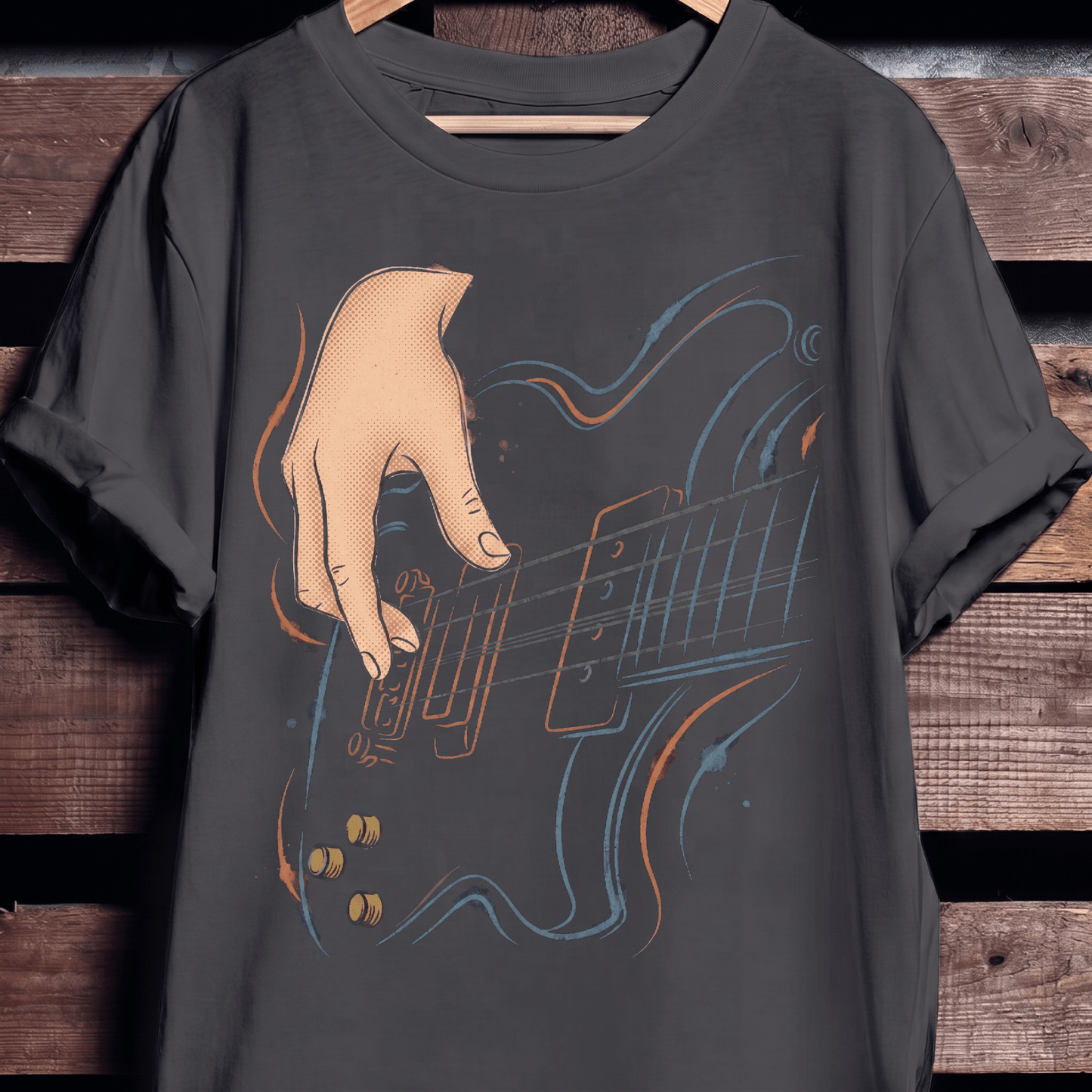 Bassist Hand Rhythm Flow Tee - The Music Frontiers
