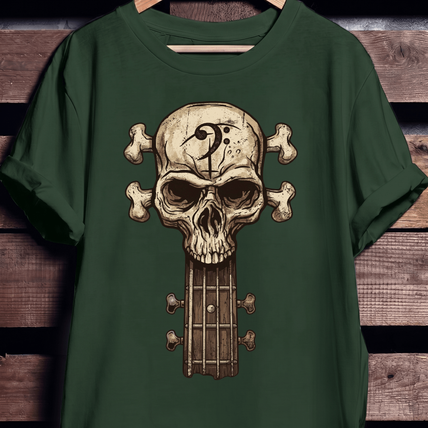 Bassist Skull Graphic T-Shirt - The Music Frontiers
