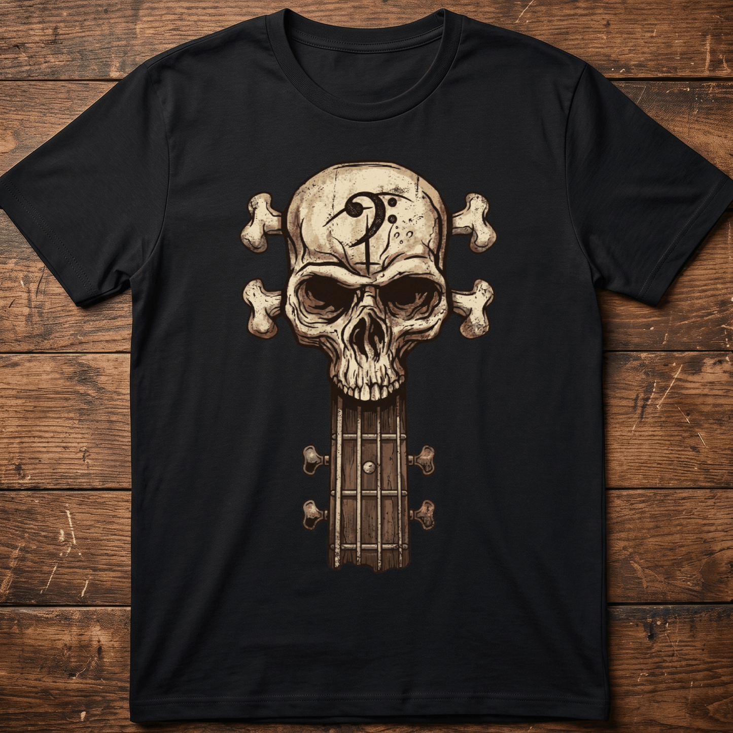 Bassist Skull Graphic T-Shirt - The Music Frontiers
