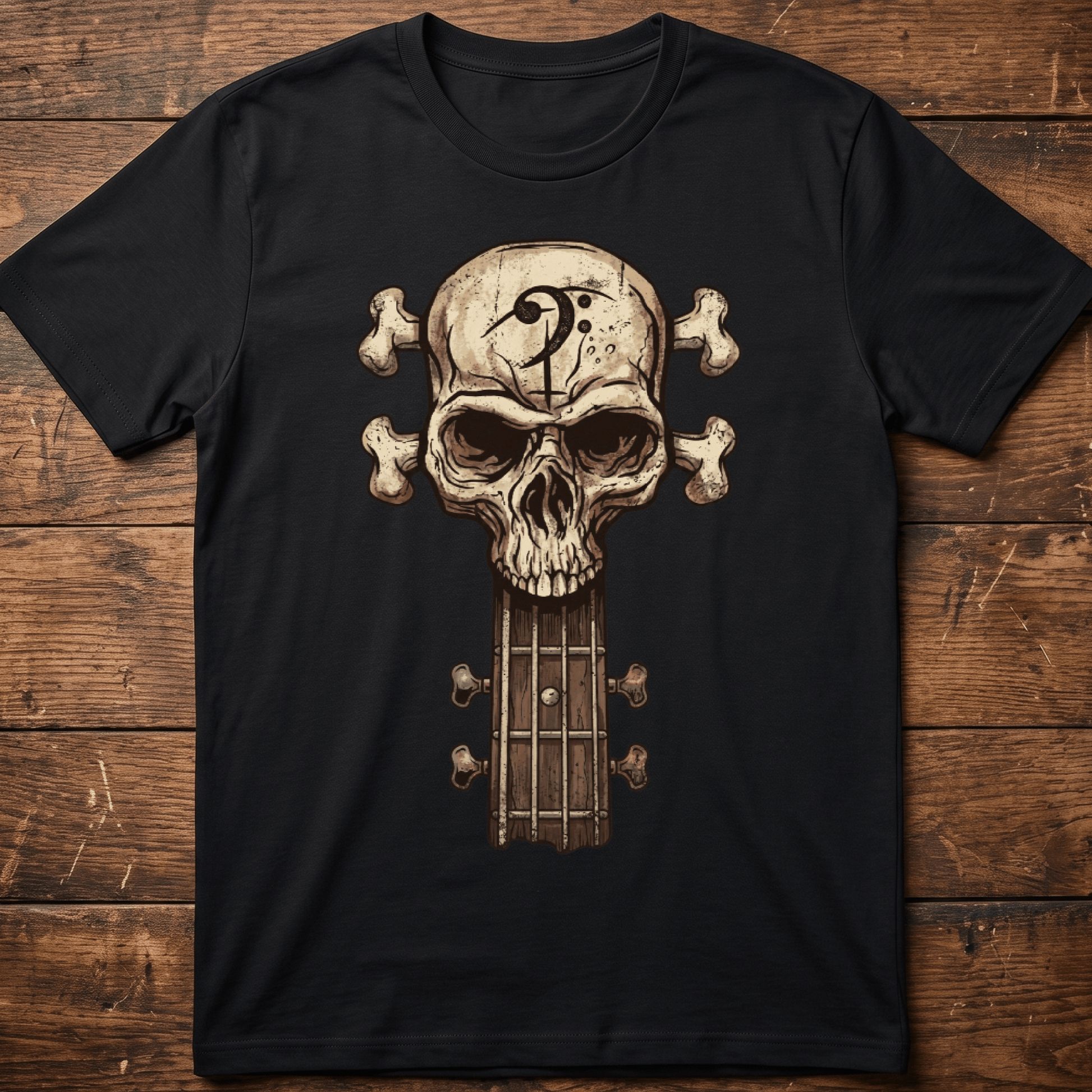 Bassist Skull Graphic T-Shirt - The Music Frontiers