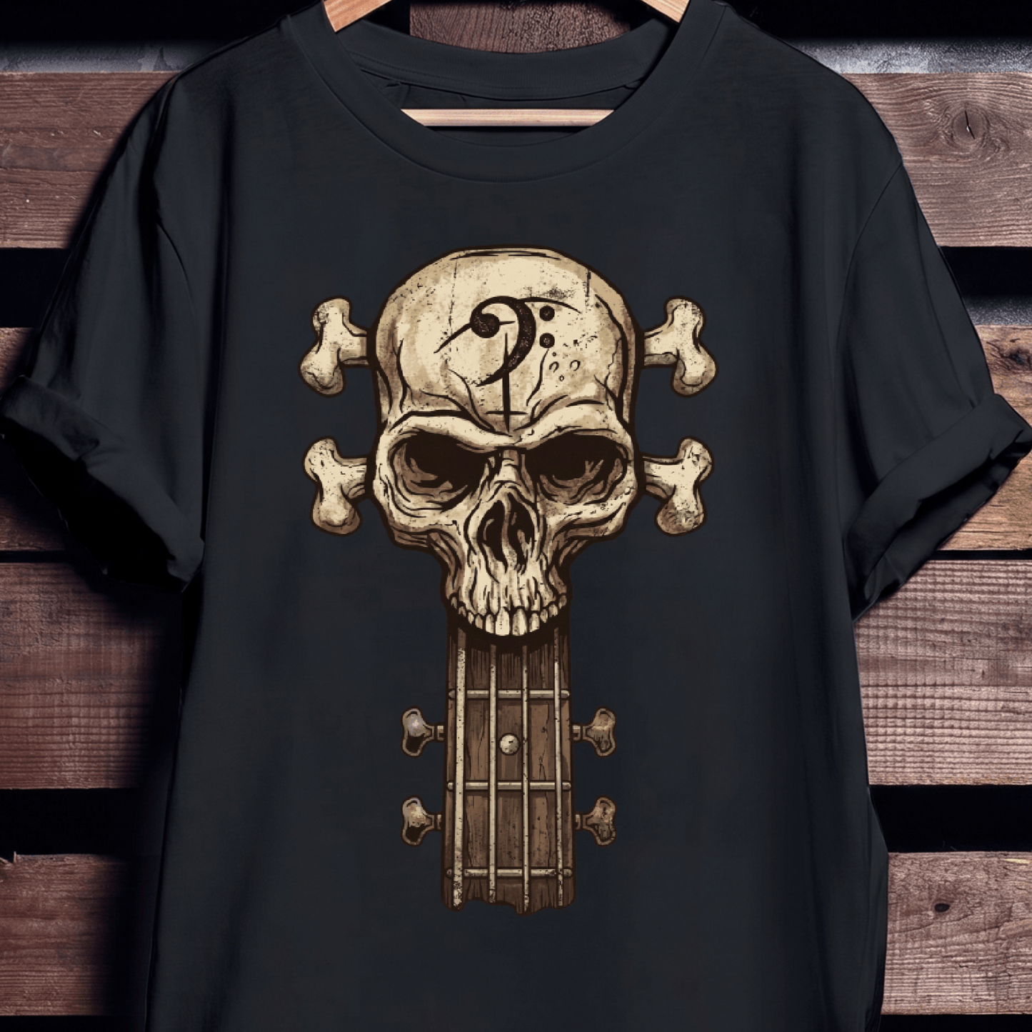 Bassist Skull Graphic T-Shirt - The Music Frontiers