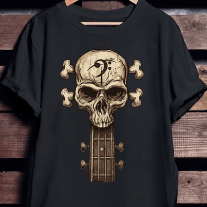 Bassist Skull Graphic T-Shirt - The Music Frontiers