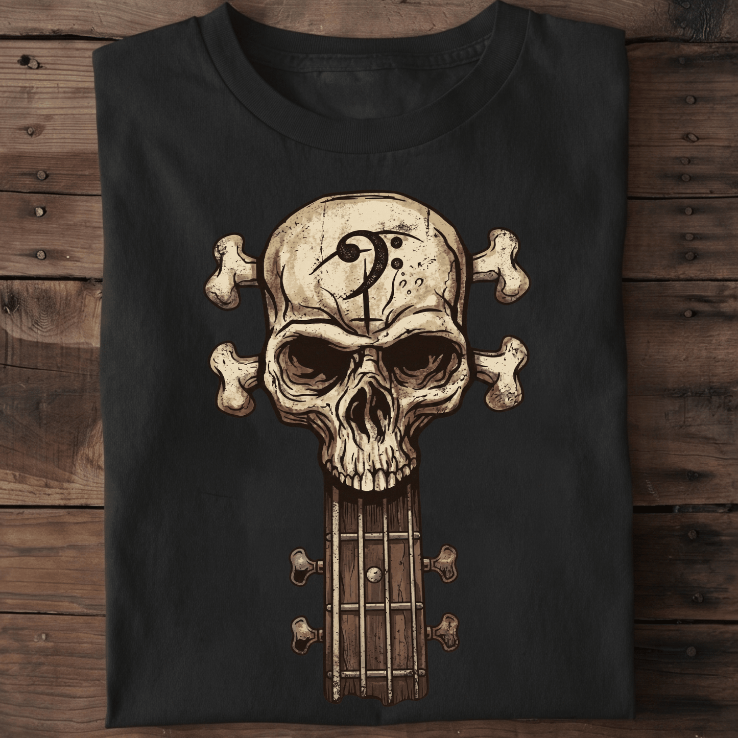Bassist Skull Graphic T-Shirt - The Music Frontiers
