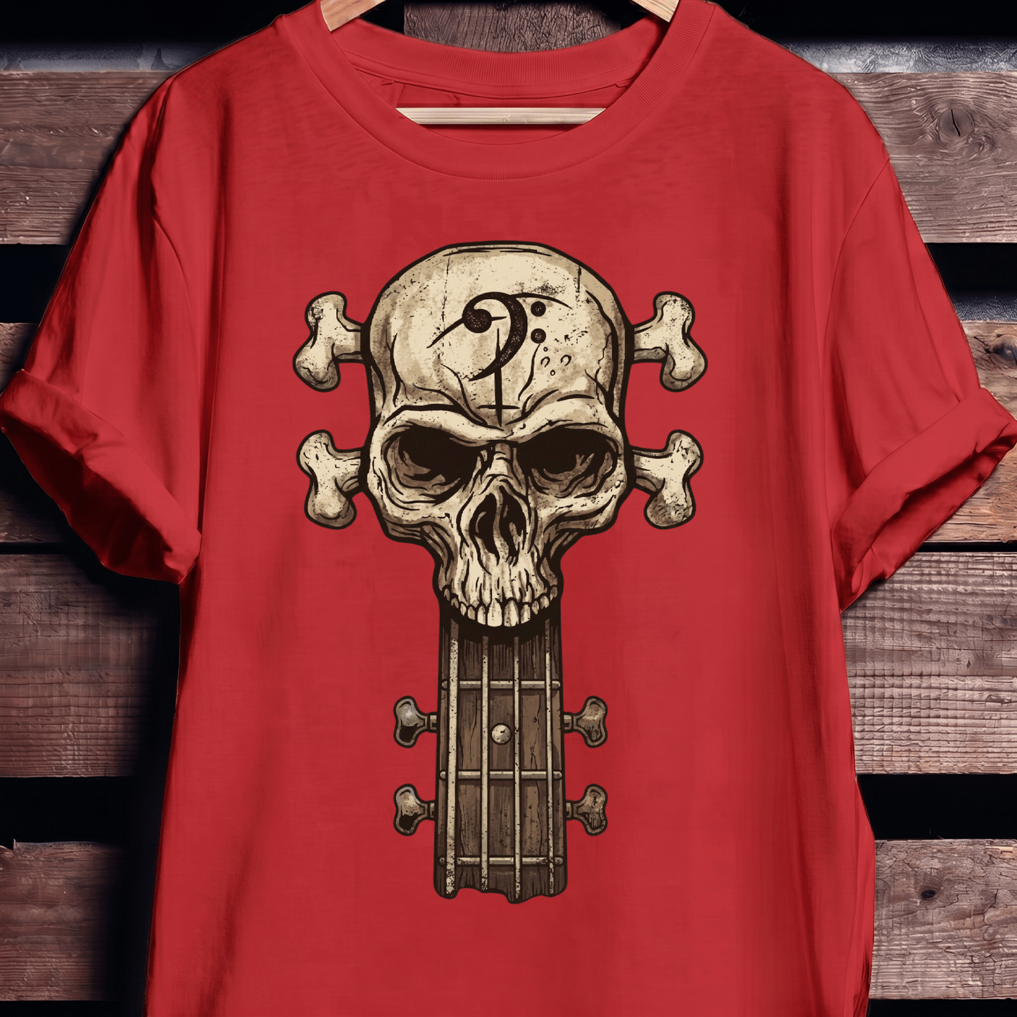 Bassist Skull Graphic T-Shirt - The Music Frontiers