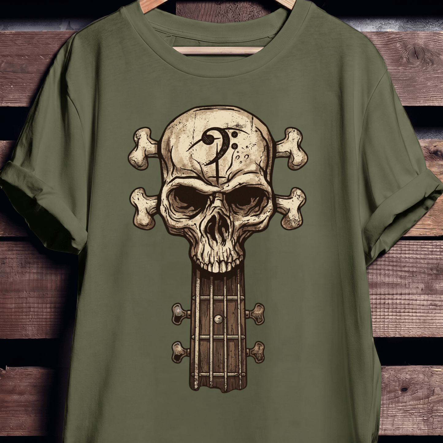 Bassist Skull Graphic T-Shirt - The Music Frontiers