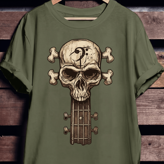 Bassist Skull Graphic T-Shirt - The Music Frontiers