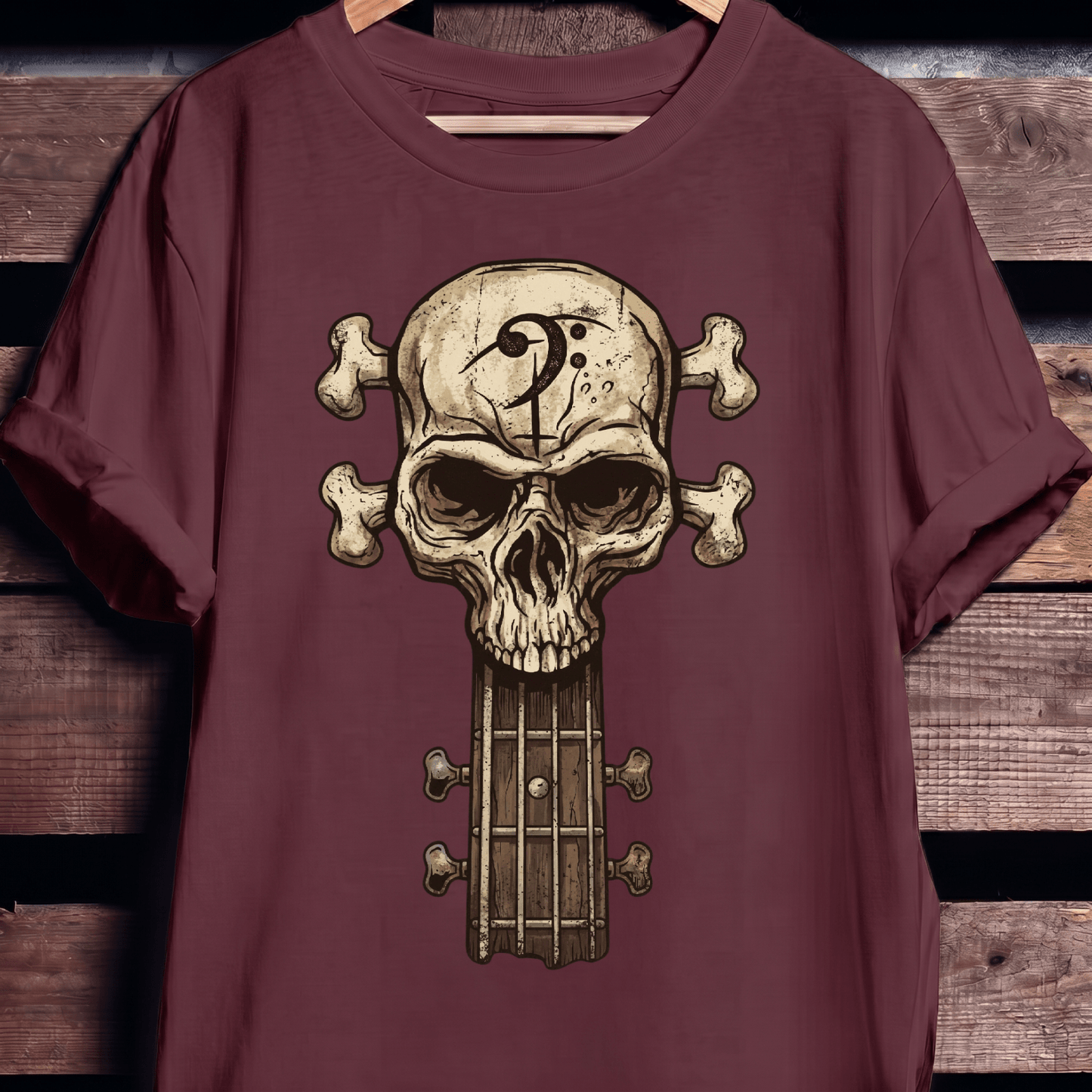 Bassist Skull Graphic T-Shirt - The Music Frontiers