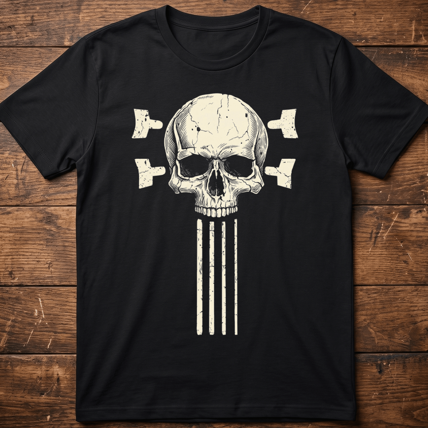 Bassist Skull Guitar Strings Tee - The Music Frontiers