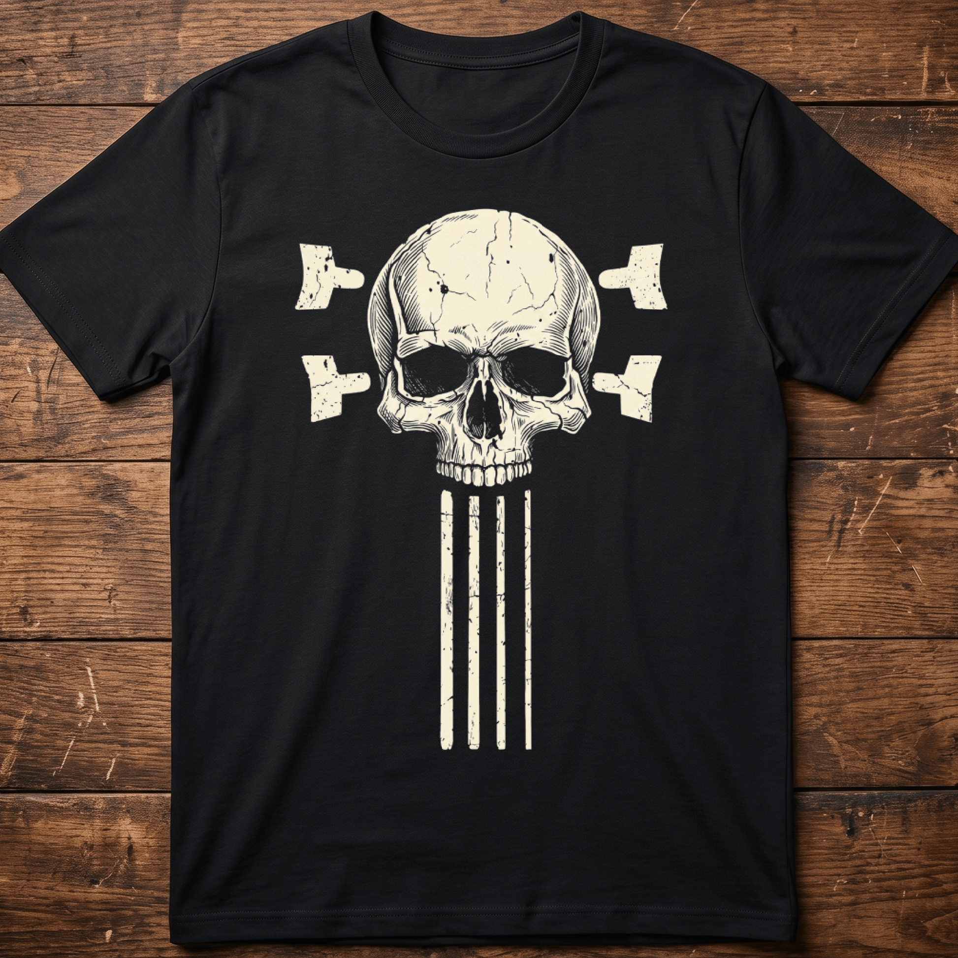 Bassist Skull Guitar Strings Tee - The Music Frontiers