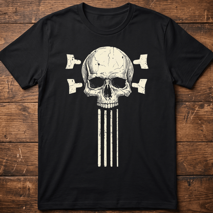 Bassist Skull Guitar Strings Tee - The Music Frontiers