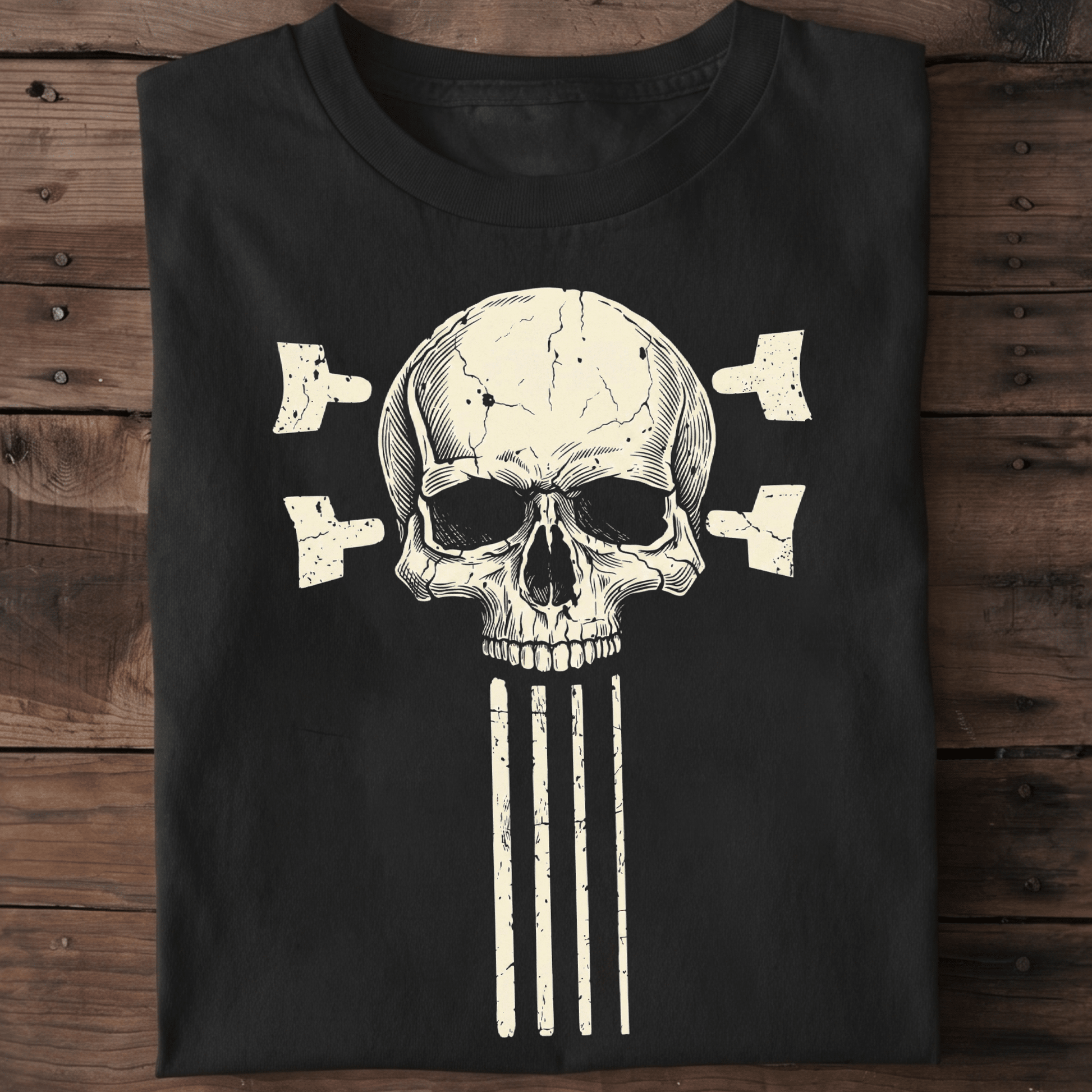Bassist Skull Guitar Strings Tee - The Music Frontiers