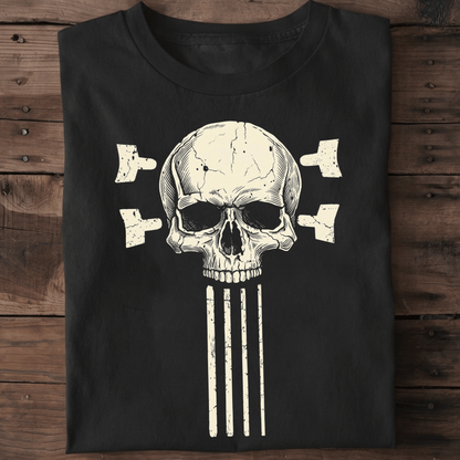 Bassist Skull Guitar Strings Tee - The Music Frontiers