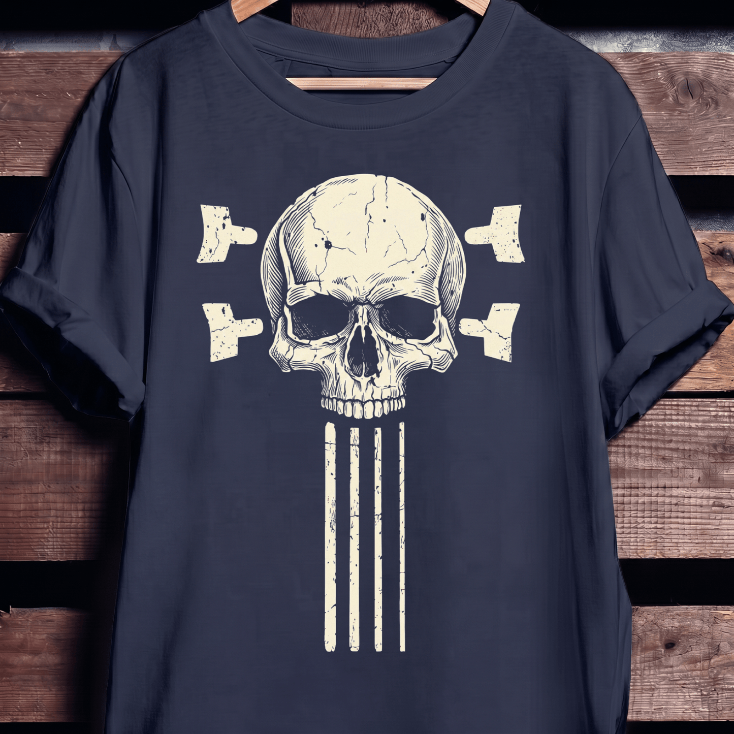 Bassist Skull Guitar Strings Tee - The Music Frontiers