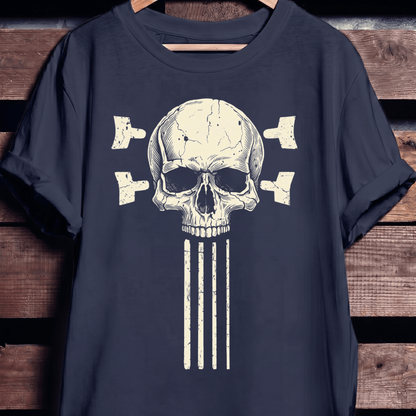 Bassist Skull Guitar Strings Tee - The Music Frontiers
