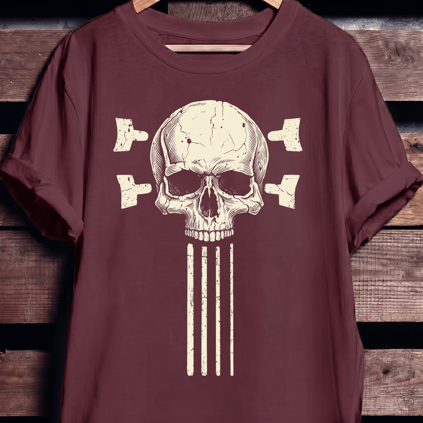 Bassist Skull Guitar Strings Tee - The Music Frontiers