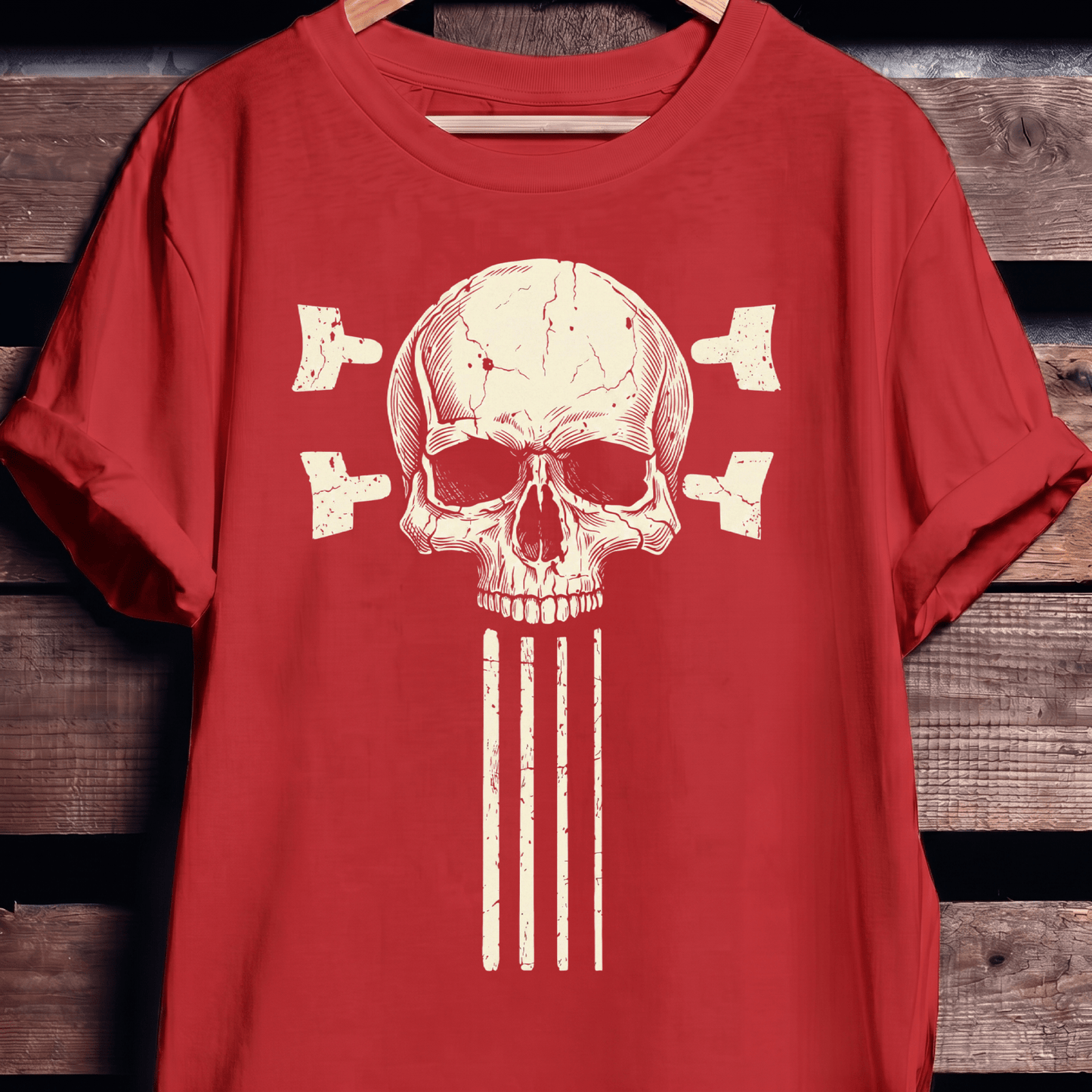Bassist Skull Guitar Strings Tee - The Music Frontiers