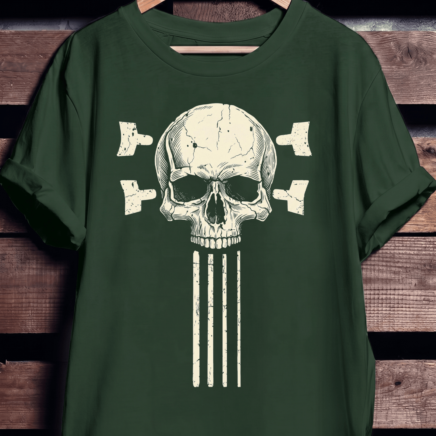 Bassist Skull Guitar Strings Tee - The Music Frontiers