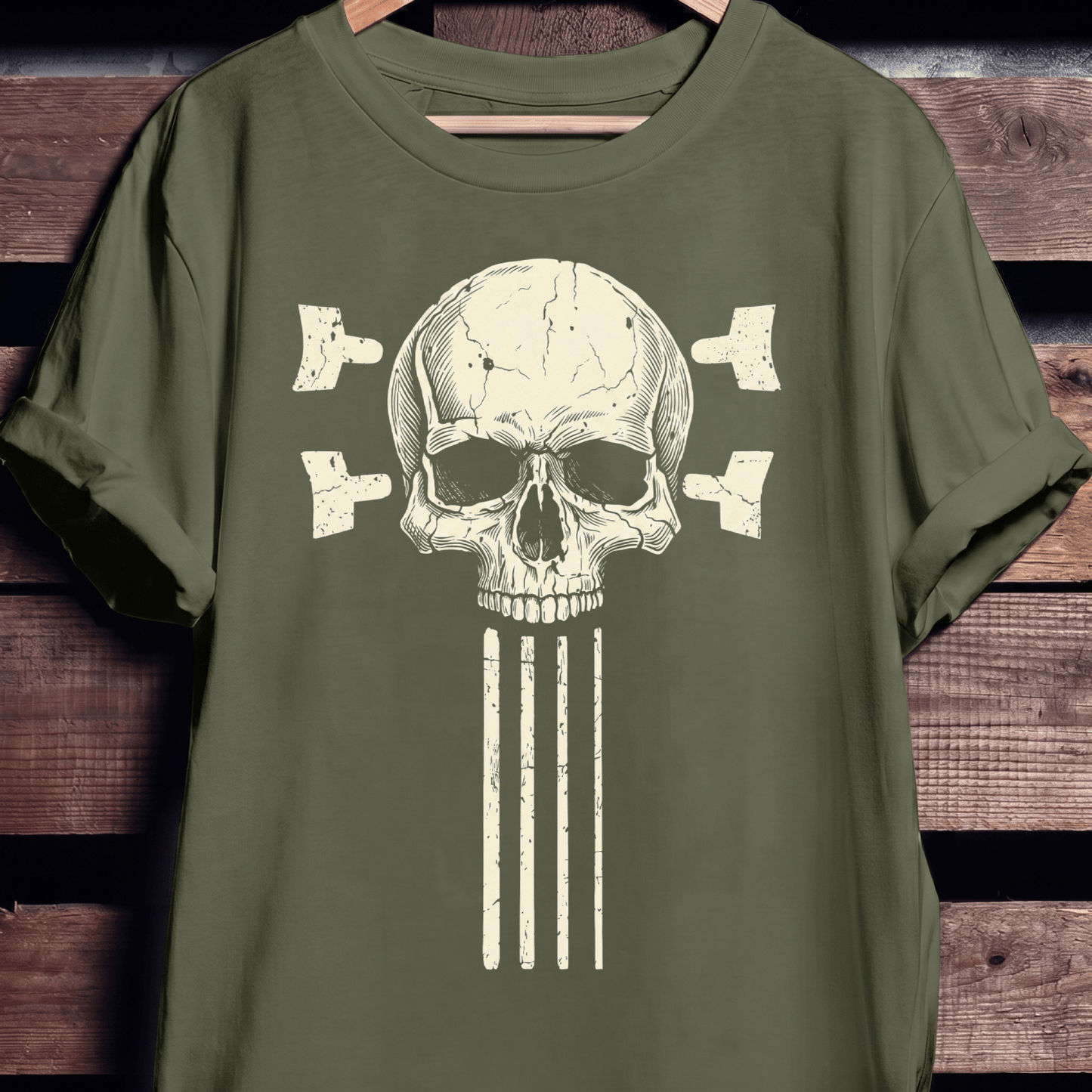 Bassist Skull Guitar Strings Tee - The Music Frontiers
