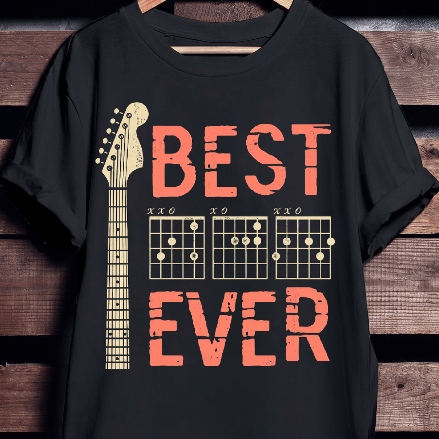 Best Dad Ever Chord Guitarist Tee - The Music Frontiers