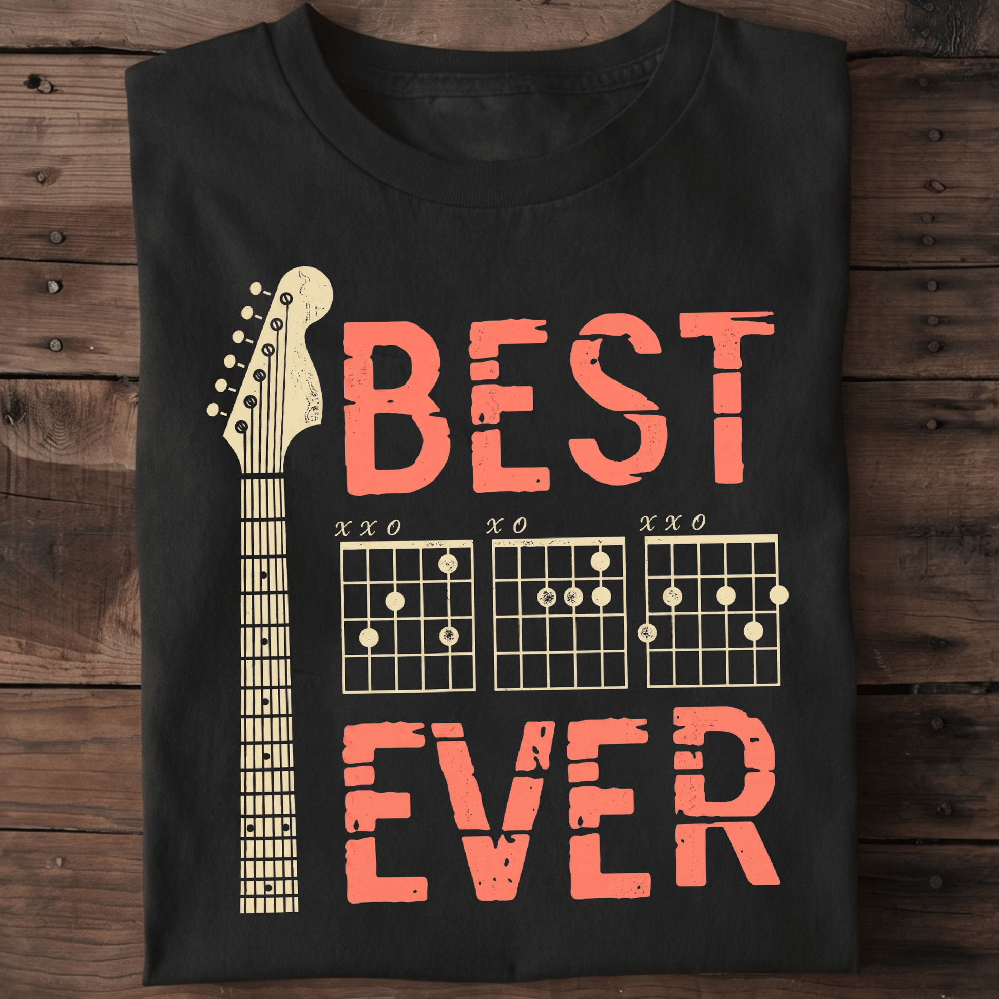 Best Dad Ever Chord Guitarist Tee - The Music Frontiers