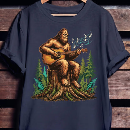 Bigfoot Sasquatch Acoustic Guitarist Tee - The Music Frontiers