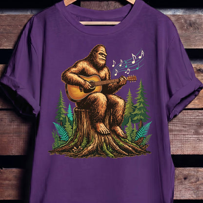 Bigfoot Sasquatch Acoustic Guitarist Tee - The Music Frontiers