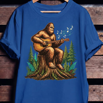 Bigfoot Sasquatch Acoustic Guitarist Tee - The Music Frontiers