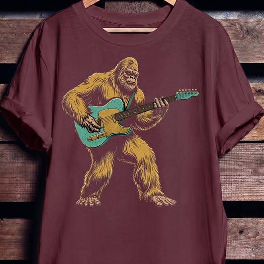 Bigfoot Telecaster Electric Guitarist Tee - The Music Frontiers