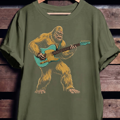 Bigfoot Telecaster Electric Guitarist Tee - The Music Frontiers