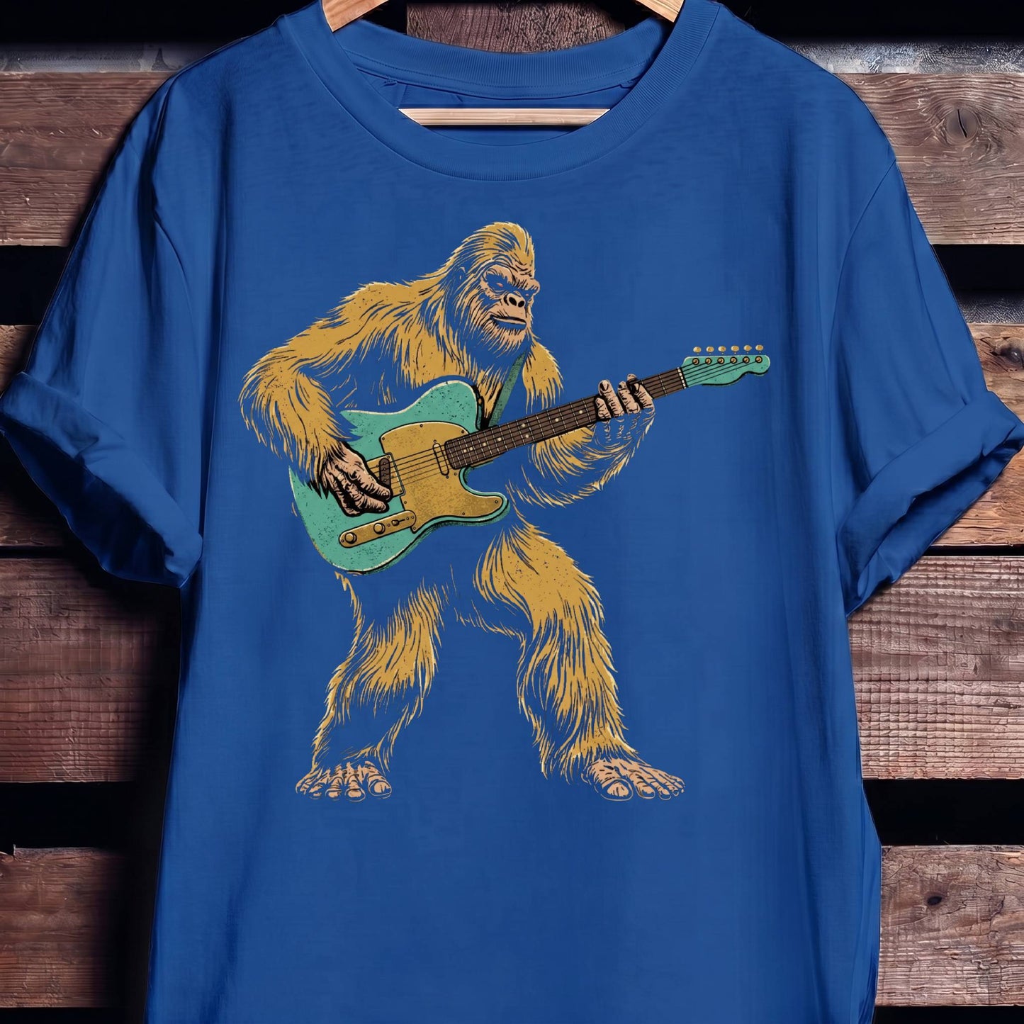 Bigfoot Telecaster Electric Guitarist Tee - The Music Frontiers