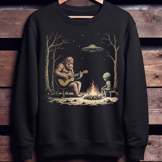 Bigfoot and Alien Campfire Guitar