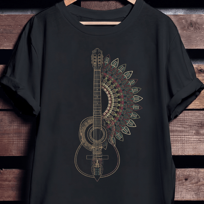 Boho Mandala Guitar T-shirt - The Music Frontiers